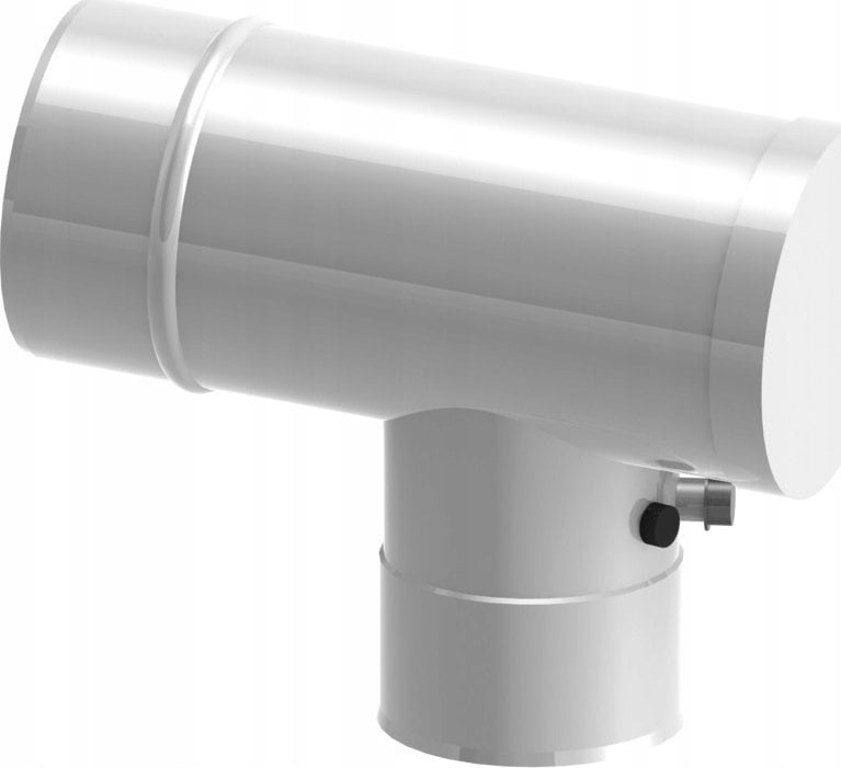 Jeremias Trójnik 87° - rewizyjny z króćcami pomiarowymi 60/100 z uszczelką