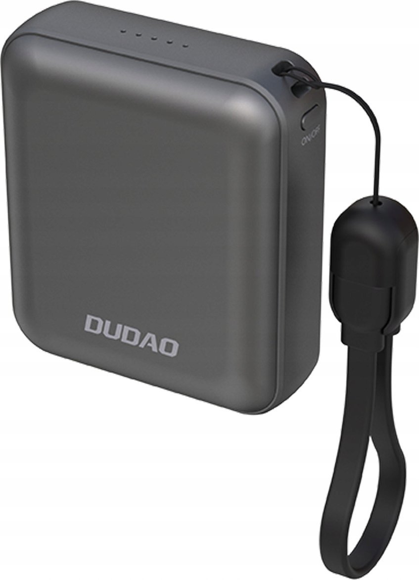 Powerbank Dudao K22+ 10000mAh 22.5W USB-C z zawieszką / kablem - szary