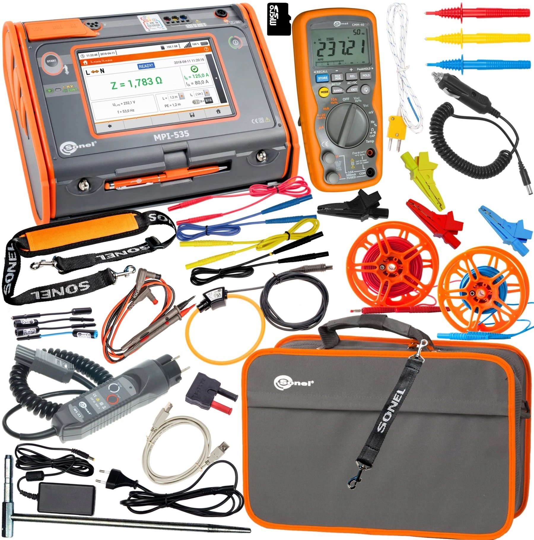 Sonel Miernik parametrów instalacji el. MPI-540 + Multimetr CMM40 WMPLMPI540+WMGBCMM40