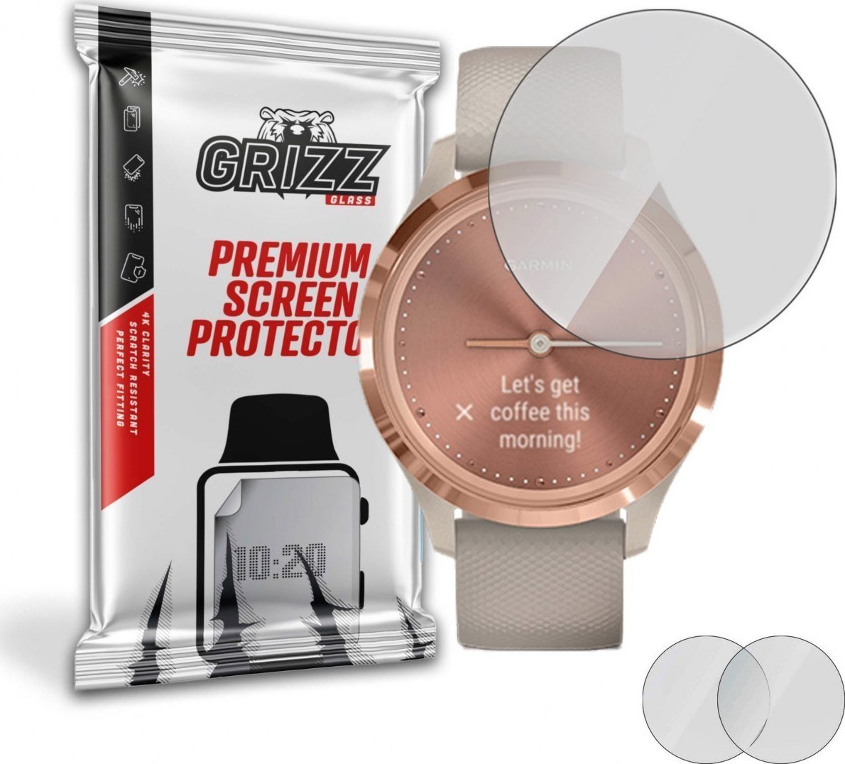 GrizzGlass Folia matowa Grizz Garmin Vivomove 3s