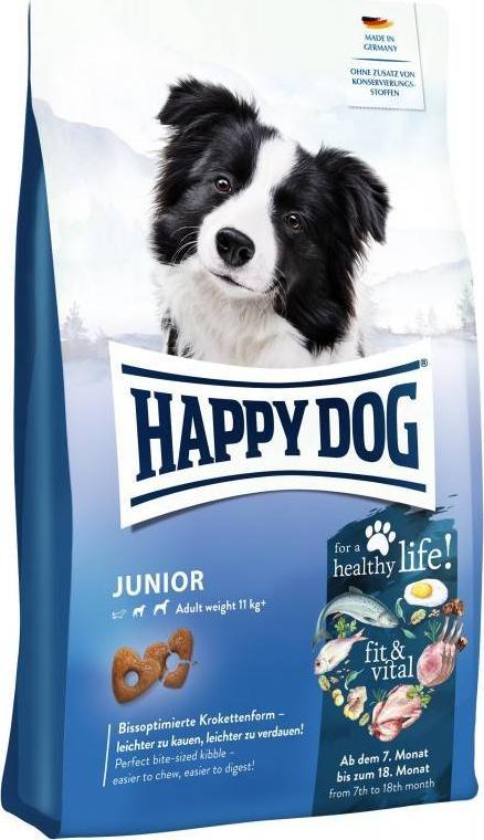 Happy Dog Fit&Vital Junior, sucha karma, dla szczeniąt, 7-18 miesięcy, 10 kg