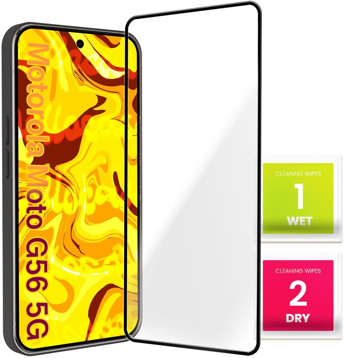 Szkło Hartowane Do Motorola Moto G56 5G (Pełne, 5D, Szybka, 9H, Ochronne)