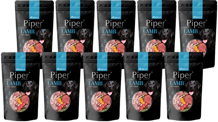 Mokra Karma dla psa Piper Animals z jagnięciną i marchewką zestaw 10 x 150 g