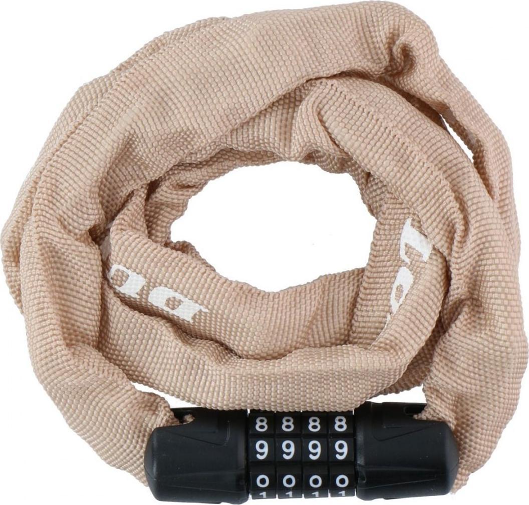 Dunlop Zapięcie rowerowe łańcuch na szyfr dł. 120 cm - beż