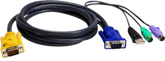 Aten Kable KVM, 3m, Czarny (14.01.6631)