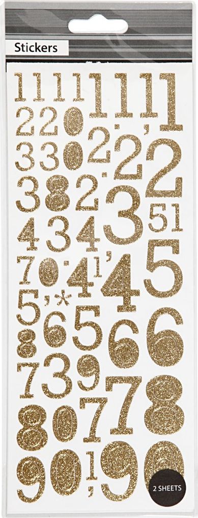 Creativ Company Naklejki brokatowe Złote Cyfry
