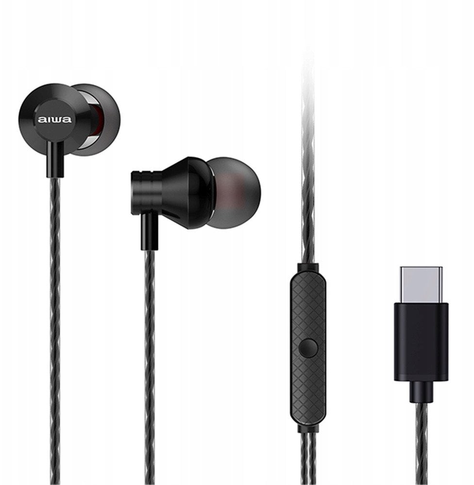 Słuchawki AIWA douszne ESTM-50USB-C/BK czarne