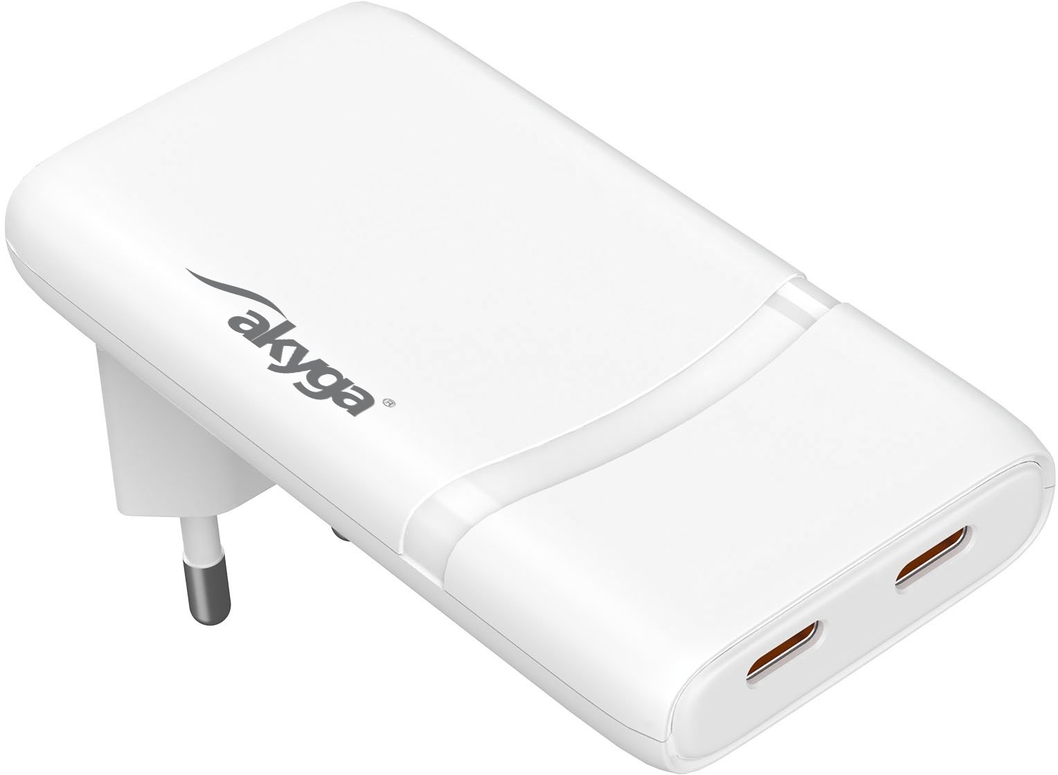 Ładowarka USB AK-CH-32 2x USB-C PD 5-20V / max. 3.25A 65W Quick Charge 4+ GaN