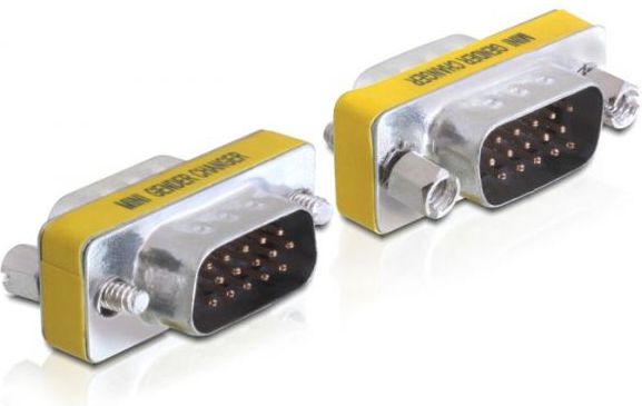 Adapter AV Delock D-Sub (VGA) - D-Sub (VGA) żółty (65010)