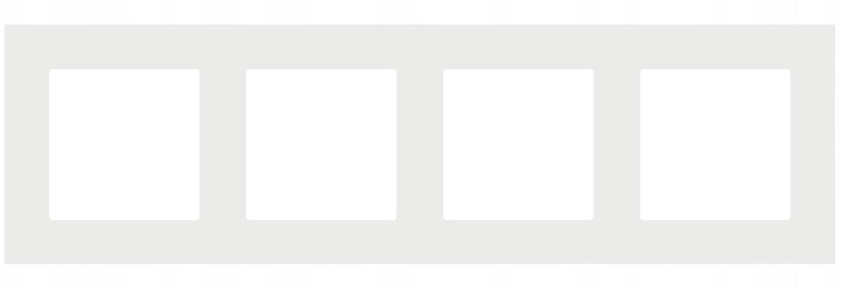 Kontakt-Simon Simon 55 Ramka czterokrotna LINE Jasnoszary mat TR4/114