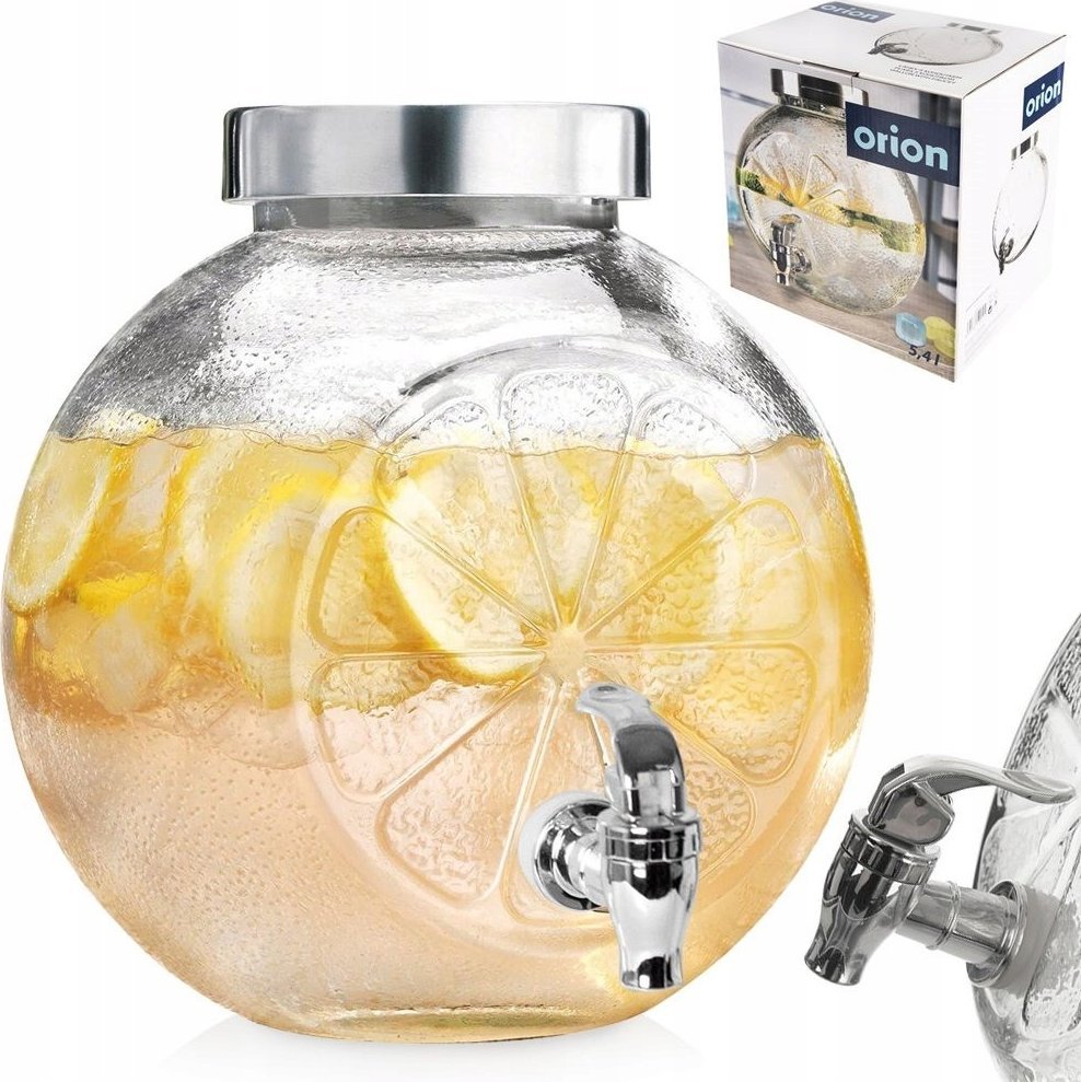 Orion Słój do napojów z kranikiem szklany 5,4 l