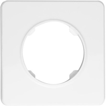 Ramka OVAL biała pojedyncza plastik