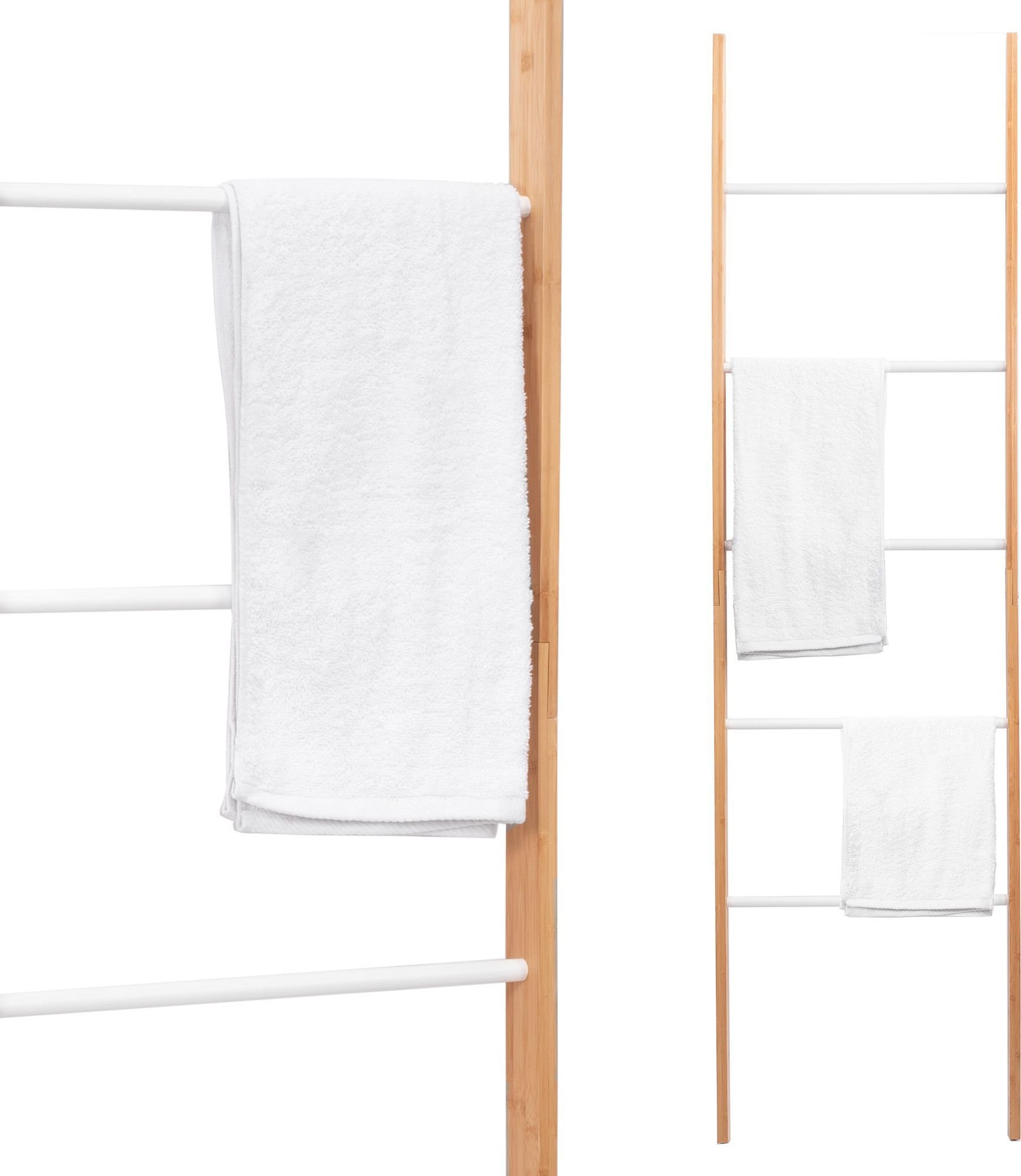 Tutumi PÓŁKA DRABINA REGAŁ SZAFKA BAMBUSOWA WYSOKA 186cm