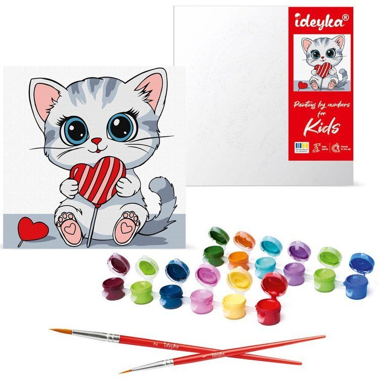 Zestaw do malowania po numerach Słodkie KHO6261 Kids 25x25 AP0050 EDUKAMP