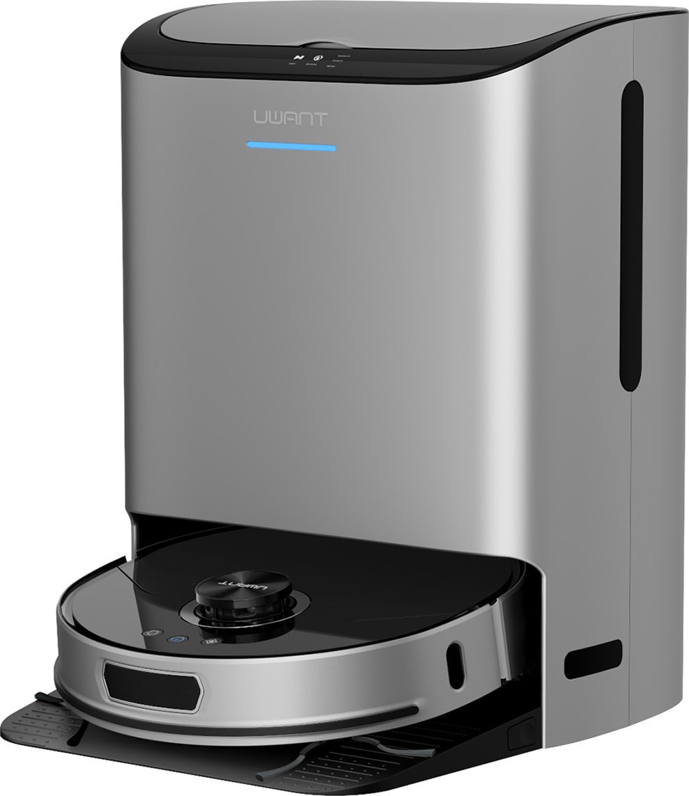 Robot sprzątający odkurzacz funkcją mopa + stacja ładująco - czyszcząca U200 Pro - szary Robot sprzątający odkurzacz funkcją mopa + stacja ładująco -