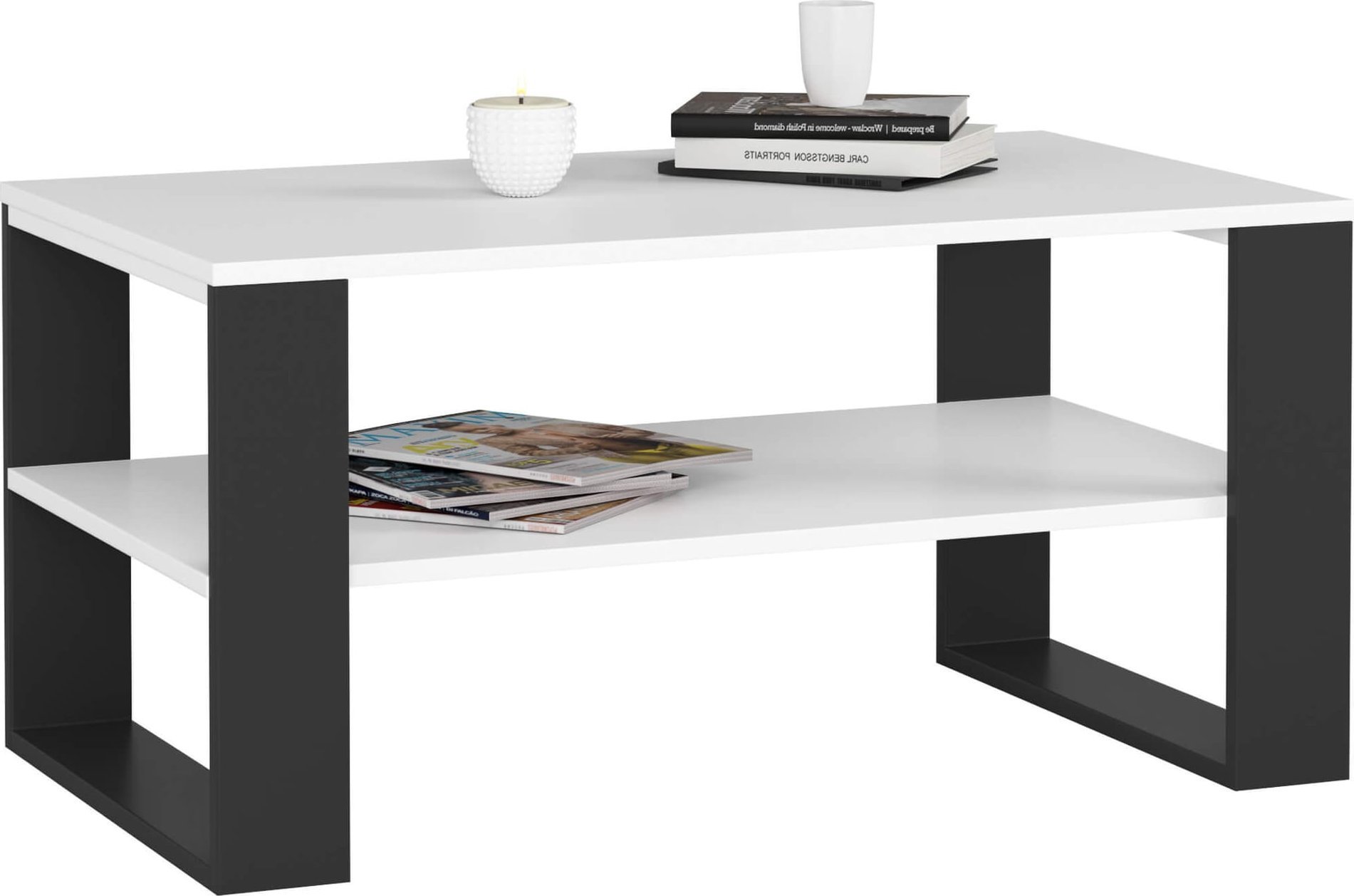 Fabryka Mebli Akord STOLIK KAWOWY ALEX BIAŁY / CZARNY