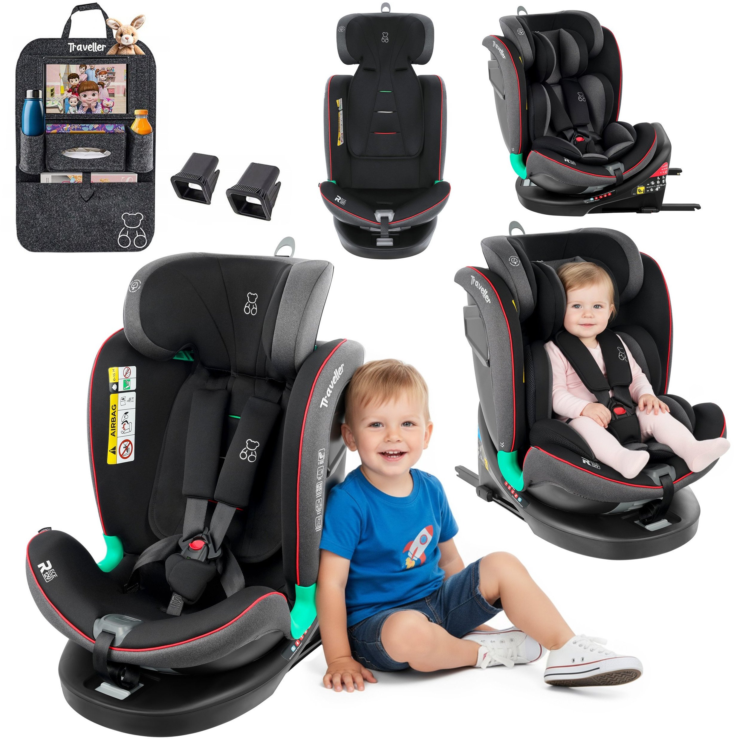 Fotelik samochodowy Sparco Fotelik Samochodowy Obrotowy TR CZARNO-SZARY