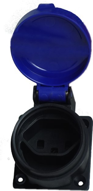 PCE Gniazdo tablicowe 16A 230V IP55 szwajcarskie niebieskie wtyczkowe jednofazowe T23 PCE 6987 () - PCE T23
