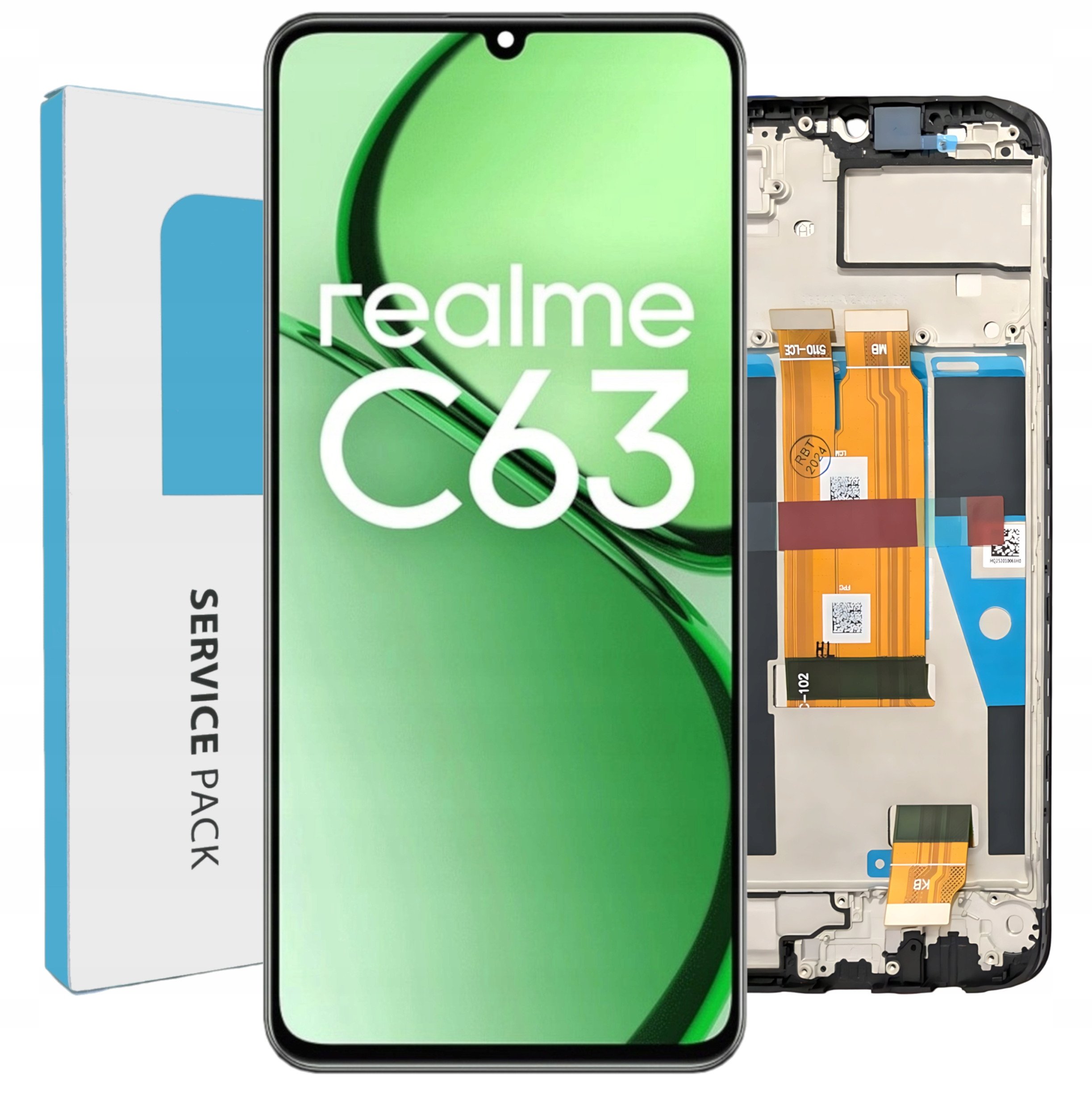 ORYGINAŁ WYŚWIETLACZ EKRAN LCD SZYBKA DOTYK DO TELEFONU REALME C63 4G RAMKA