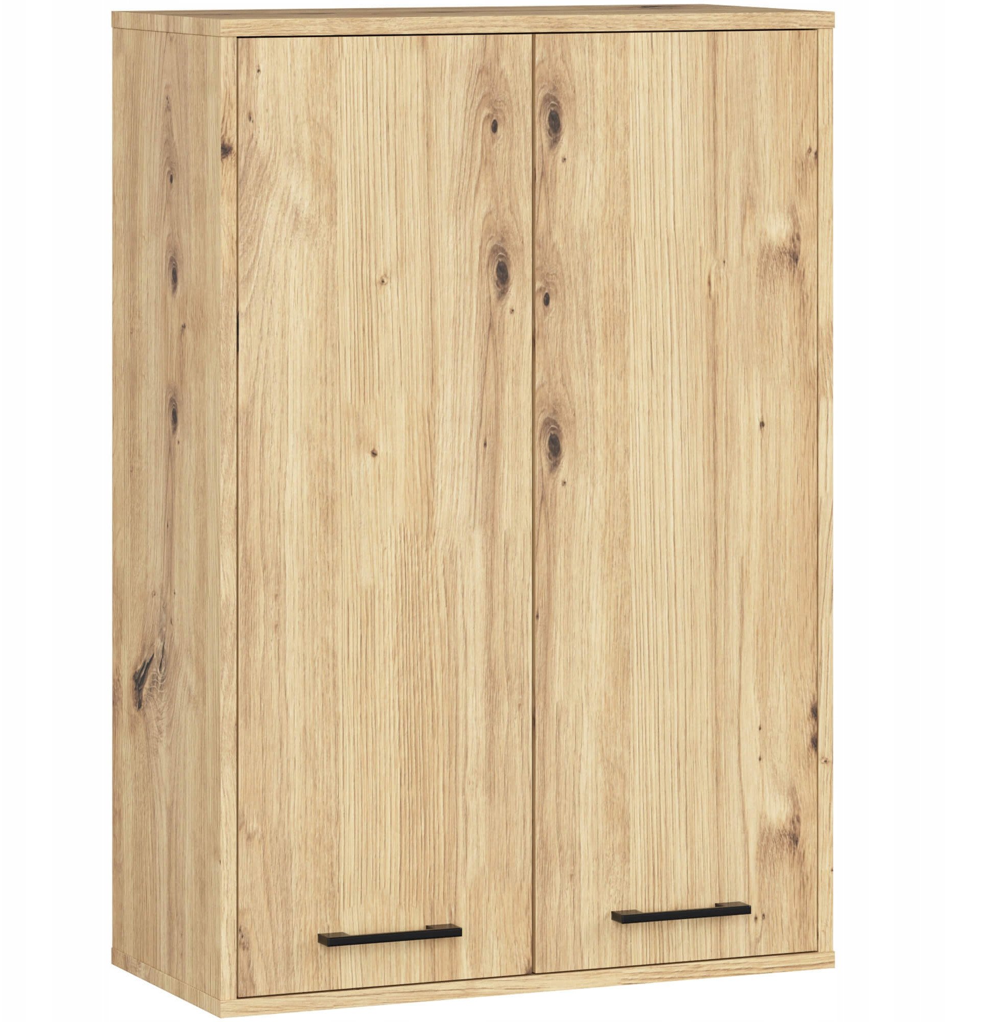 Szafka wisząca łazienkowa FIN 64 cm 2 drzwi 4 półki pojemna - dąb artisan