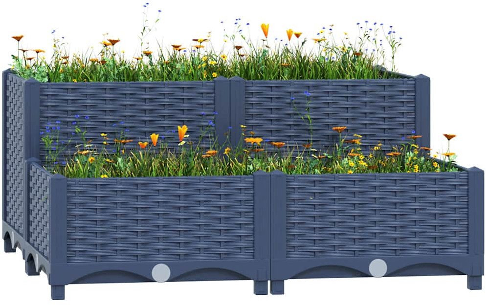 vidaXL Donica do podniesionej rabaty, 80x80x38 cm, polipropylen