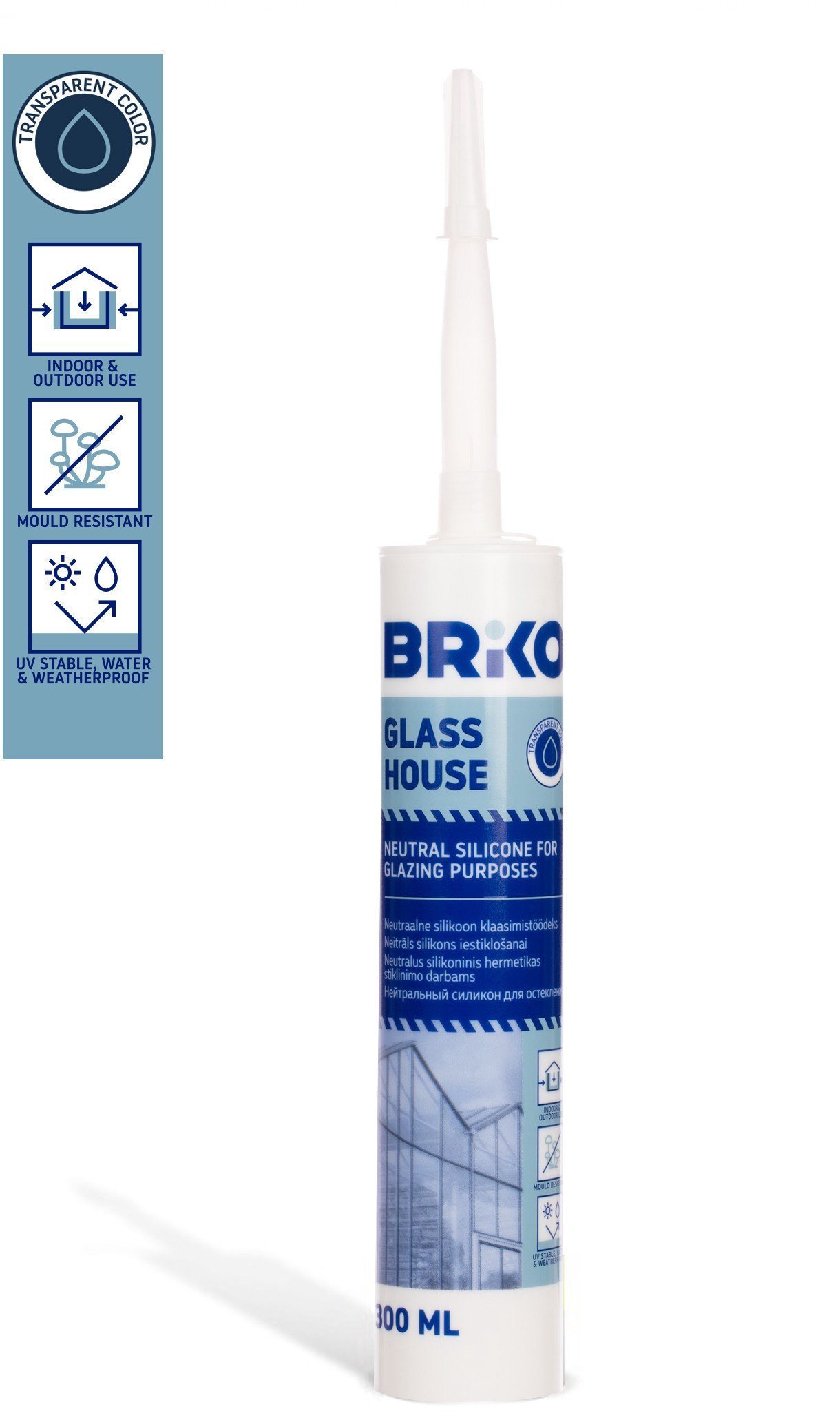 BRIKO GLASS HOUSE TRANSPARENT 300 ML