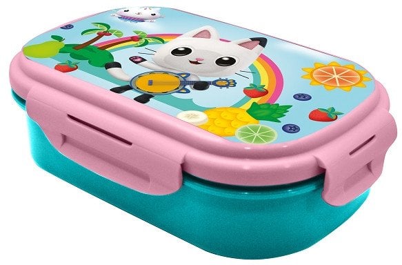 Pudełko śniadaniowe + sztućce 21x14x6cm Koci Domek Gabi. Gabby's Dollhouse GD00008 Kids Euroswan