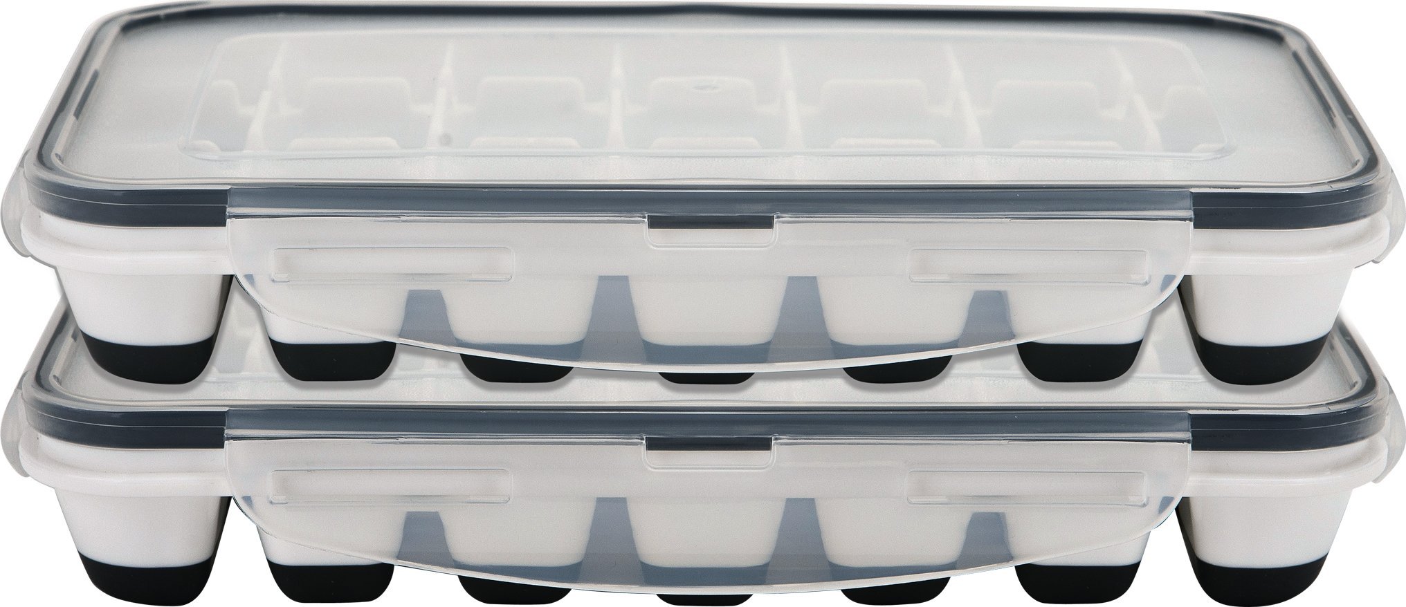 APS Zestaw 2 Pojemników na kostki lodu 28x15cm z pokrywką