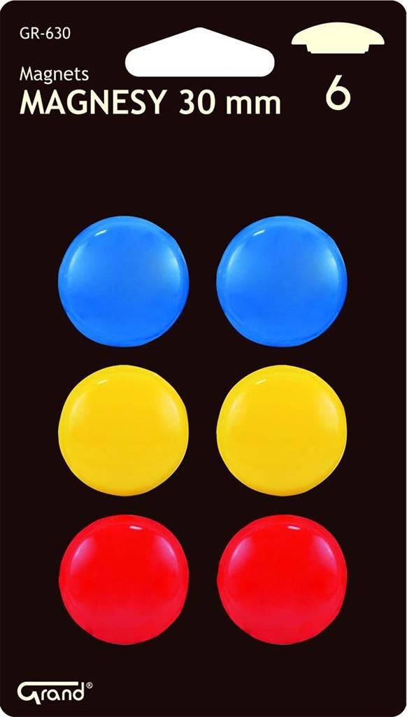 Grand Magnes 30mm kolorowy 6szt GRAND - 198188