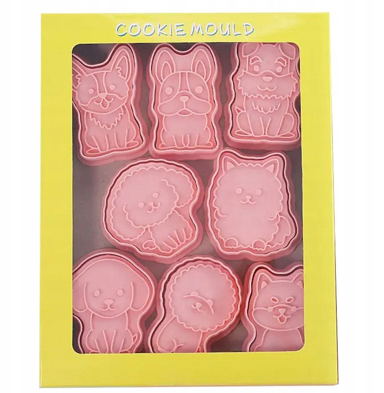 Foremki do ciastek PSY rasy Forma szablony do wycinania ciasteczek 8szt