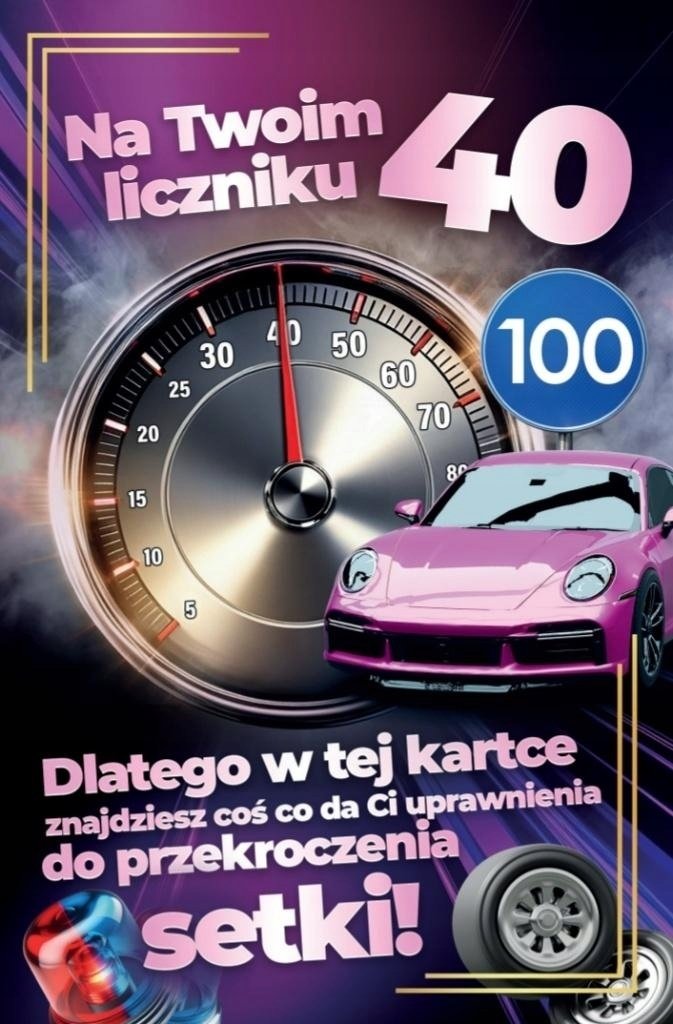Karnet Prawo Jazdy 40 urodziny damskie