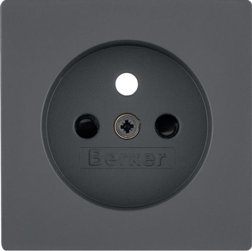 Hager Płytka czołowa gniazda z/u antracyt aksamit (3965766086)