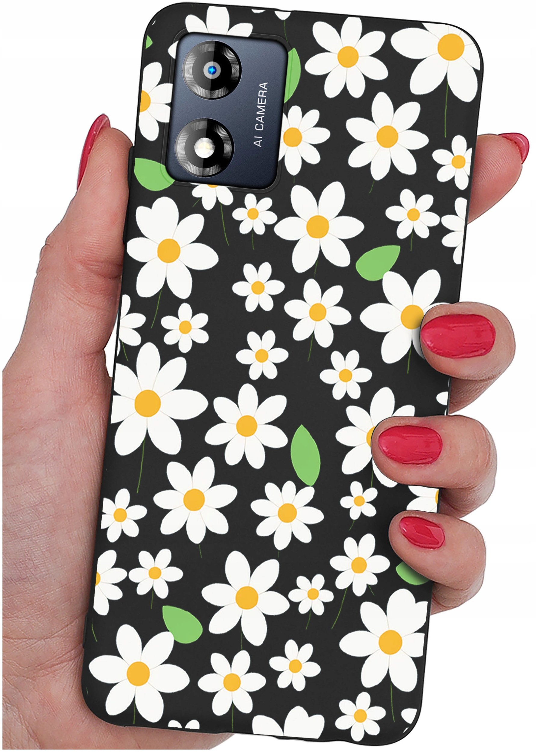 Etui do Motorola Moto E13 WZORY |SILIKONOWE MATT CASE + SZKŁO 9H