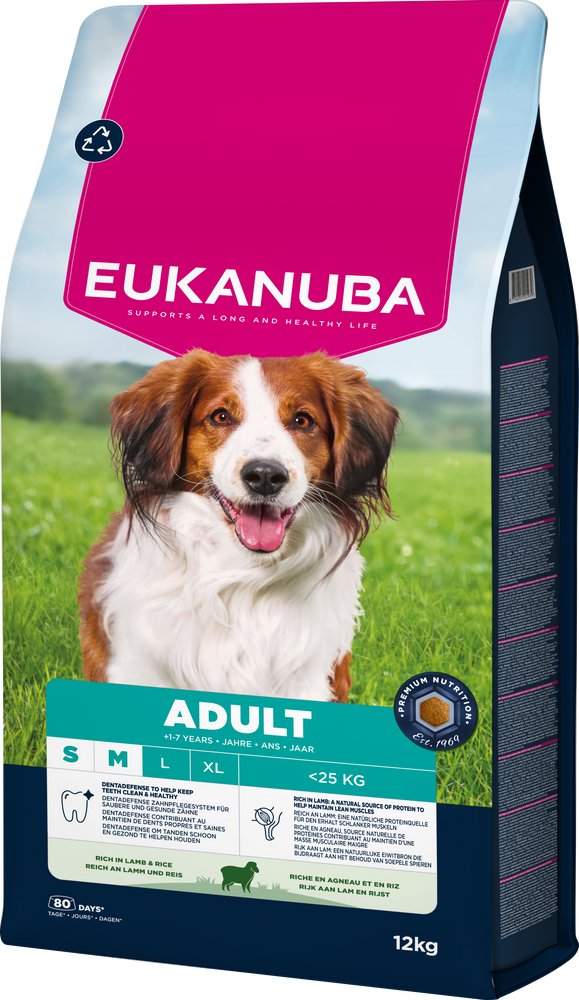 EUKANUBA Adult Small&Medium Breed Rich In Lamb & Rice 12kg