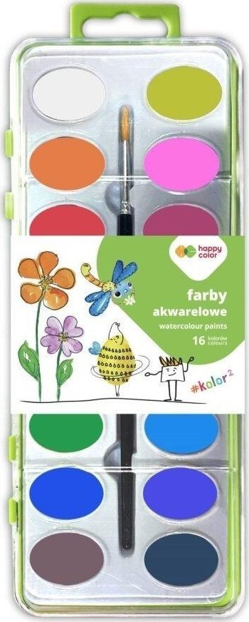 Farby akwarelowe 16 kolorów HAPPY COLOR