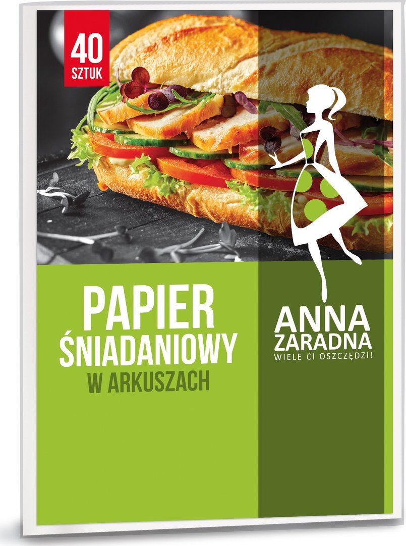Anna Zaradna Papier śniadaniowy w arkuszach - 40szt.
