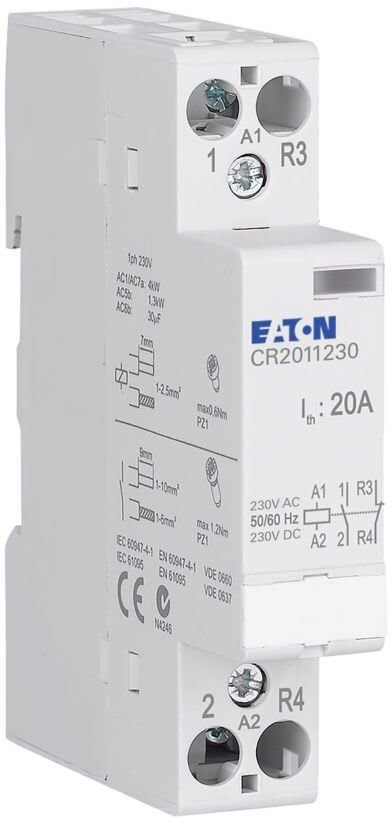 Stycznik instalacyjny CR 20A 230V AC/DC 1NO+1NC CR2011230 Y7-135173