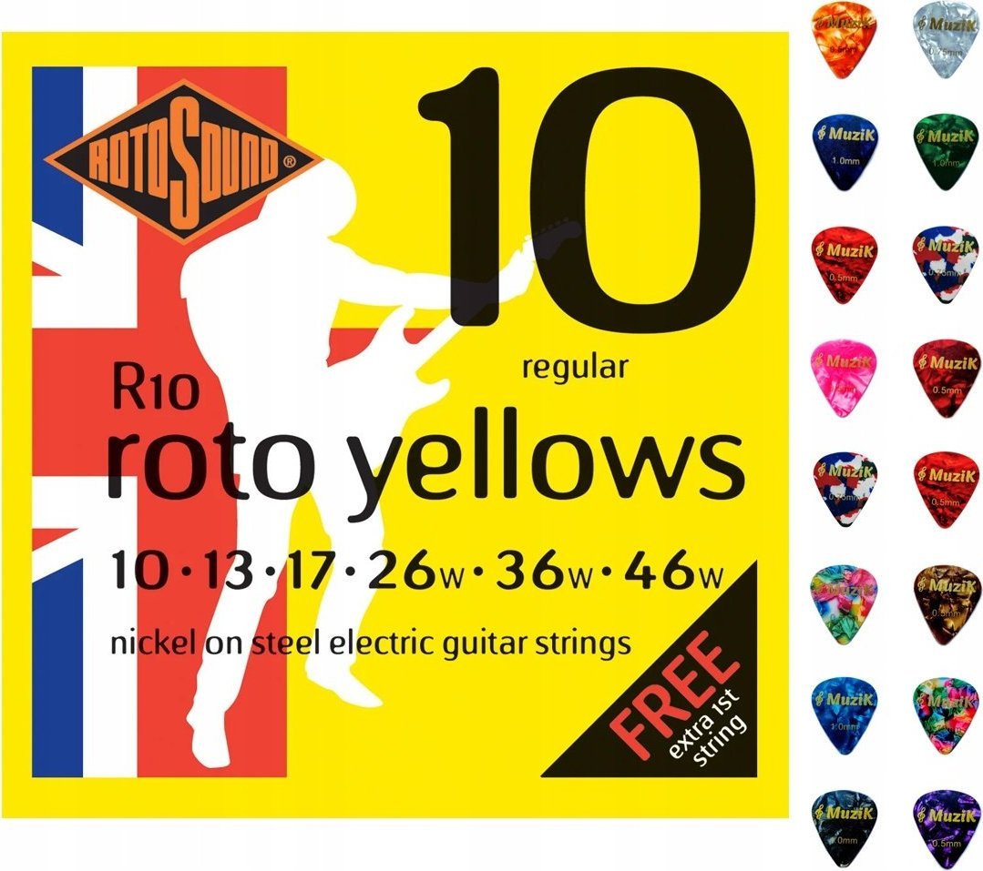 ERNIE BALL Struny do gitary elektrycznej ROTOSOUND 10-46| R10