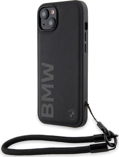 BMW Etui BMW BMHCP15S23RMRLK Apple iPhone 15 / 14 / 13 hardcase Signature Leather Wordmark Cord czarny/black