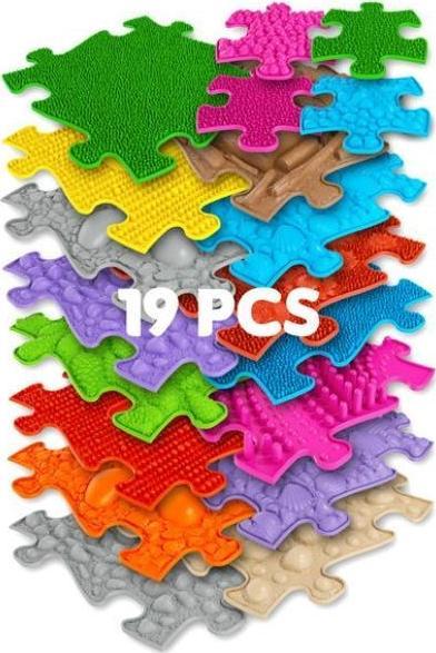 Askato Mata podłogowa ortopedyczna sensoryczna 19 elementów XXL set MFK-025-1