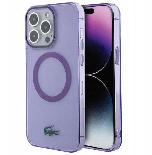 Lacoste LCHMP15XULOU iPhone 15 Pro Max 6.7" purpurowy/purpurowy hardcase Transparent MagSafe