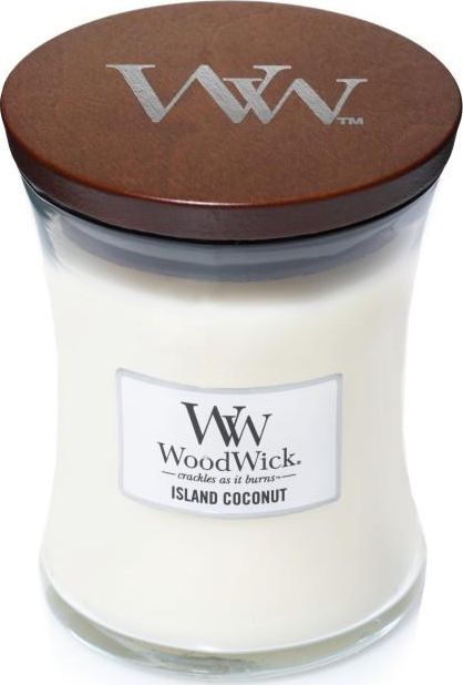 WoodWick świeca w szkle średnia Island Coconut 114mm x 98mm (92115E)
