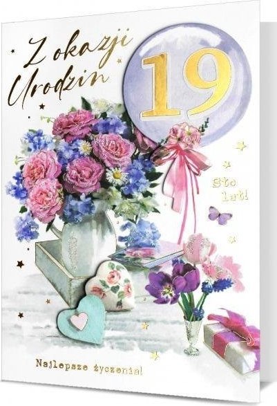 Pan Dragon Karnet B6 Urodziny (wymienne cyfry)