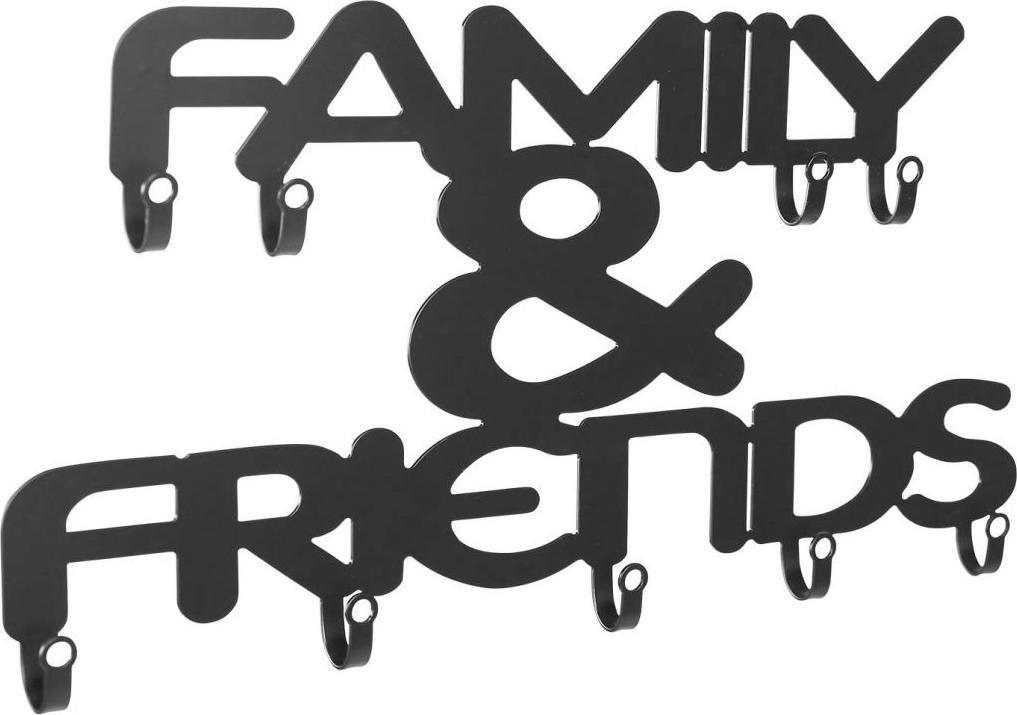 Miadomodo Wieszak ścienny z dziewięcioma haczykami Family & Friends