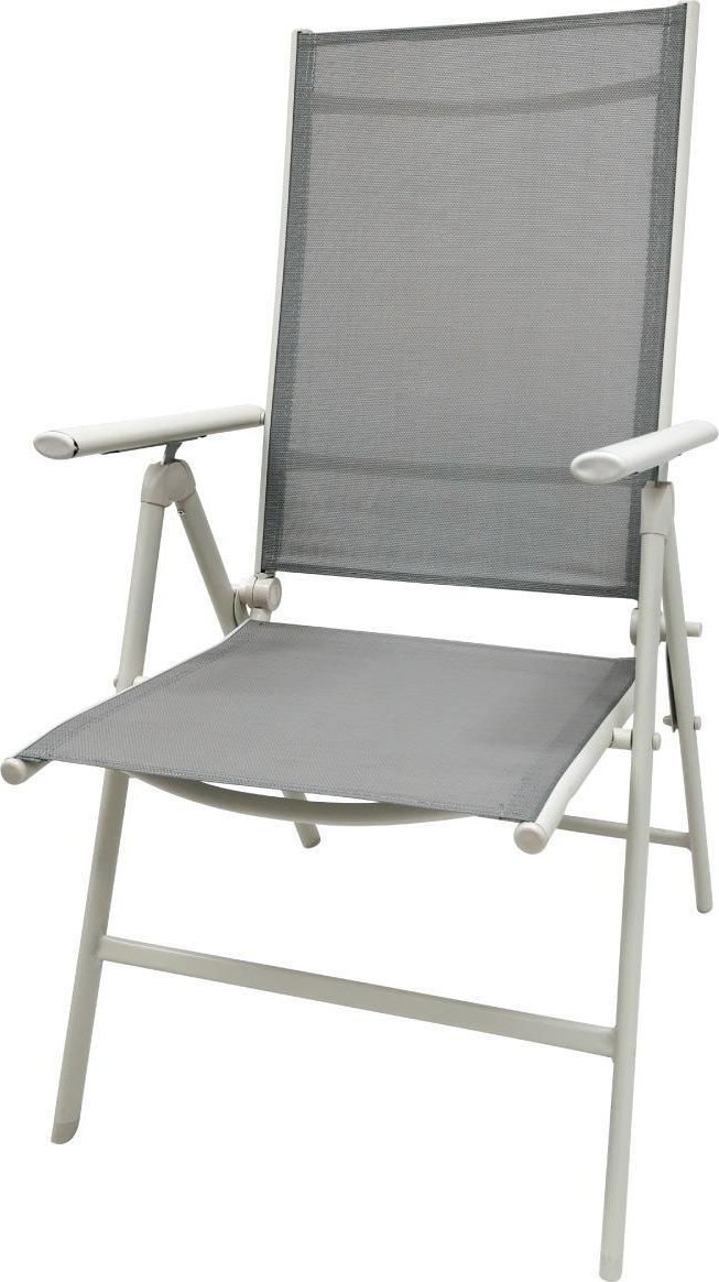 Krzesło ogrodowe składane tkanina Monako szare