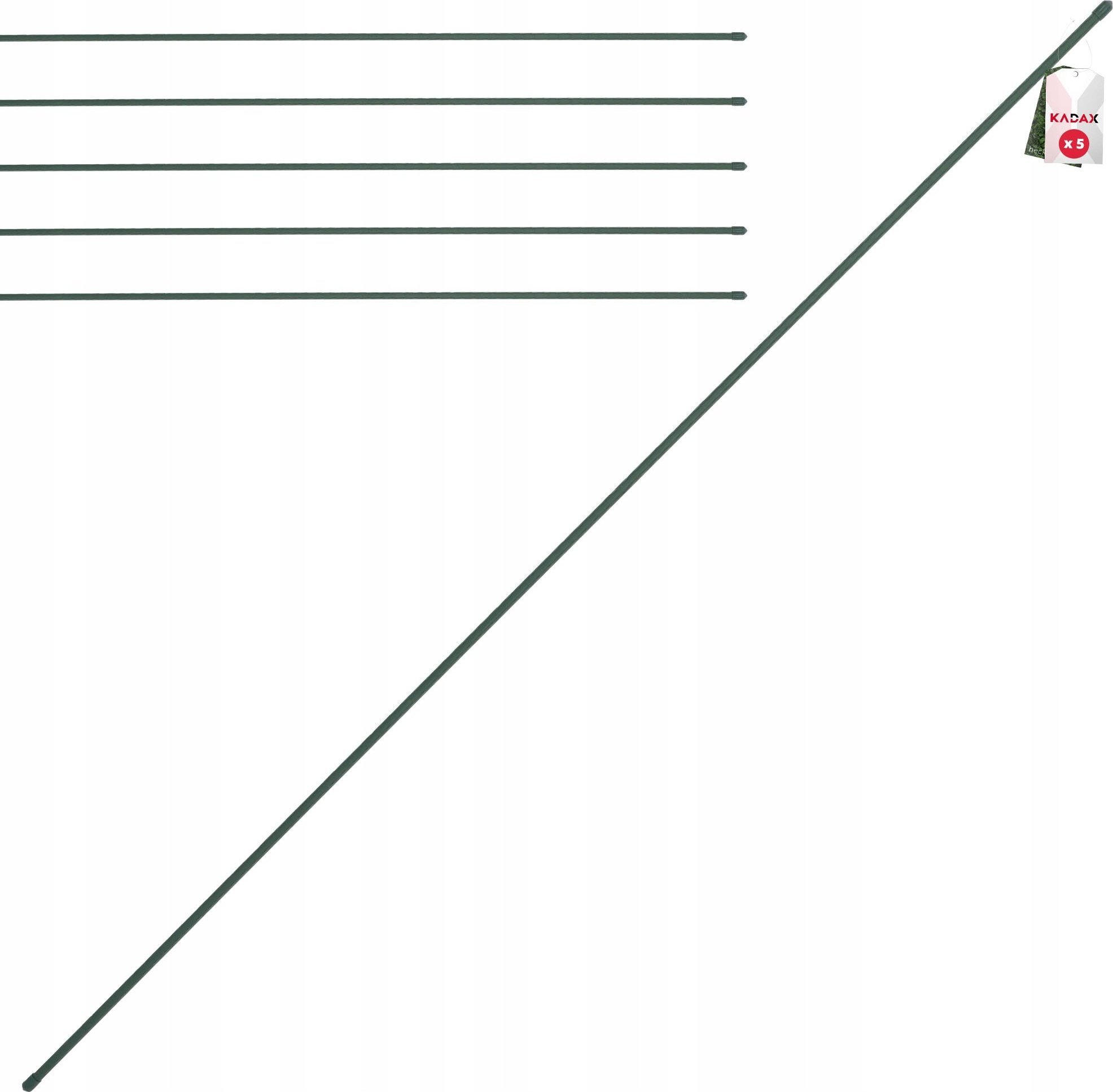 Kadax Tyczka Podpórka Roślin Stal Powlekana 150cm 5szt