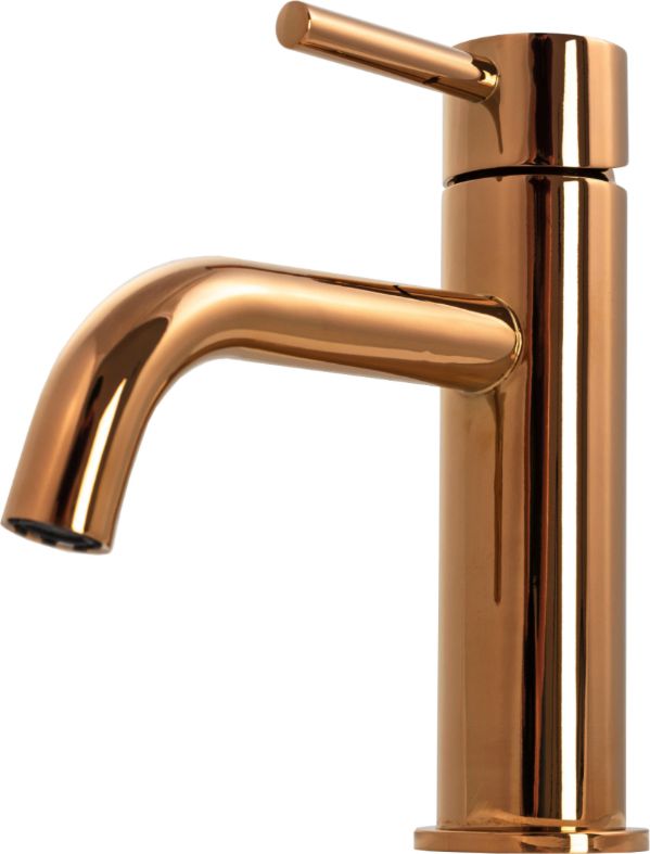 Bateria umywalkowa Rea Lugano stojąca różowe złoto (REA-B4500)