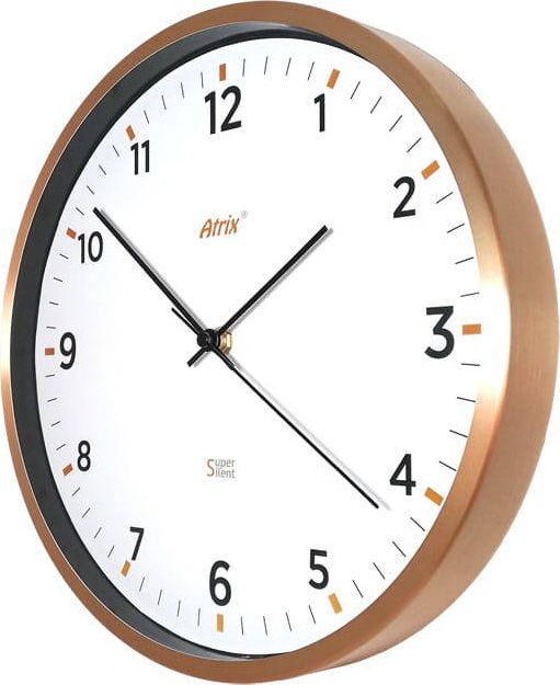 Atrix Metalowy zegar ścienny Atrix AL5134G SC 30 cm uniwersalny