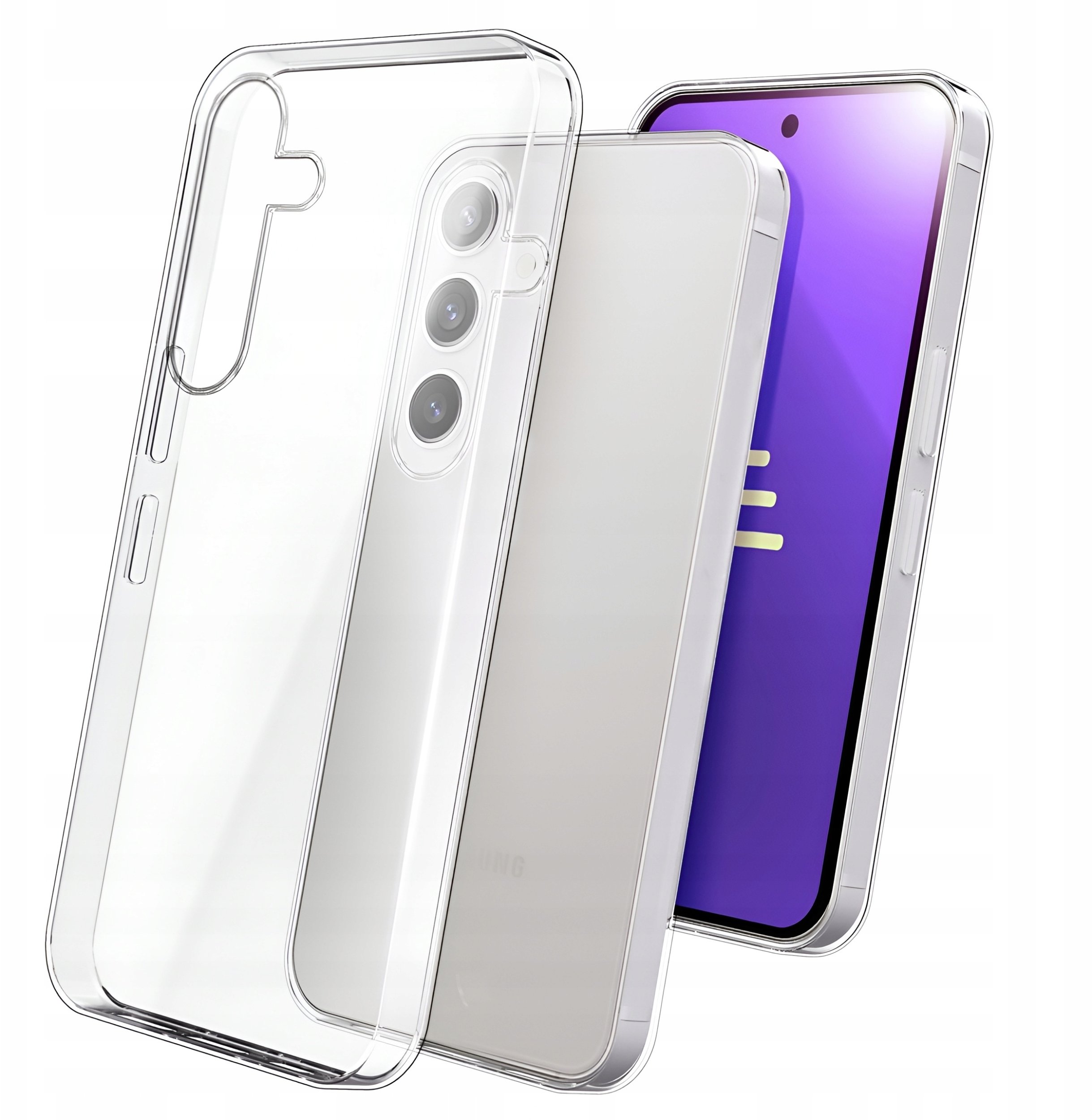 4kom.pl Etui Do Samsung Galaxy S24 (Przezroczysty, Silikonowy, Grubość 2mm)