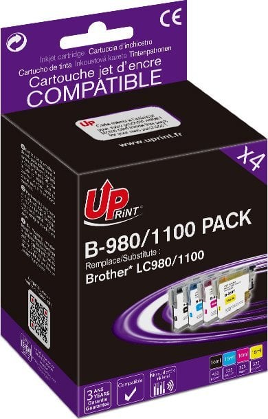 Tusz UPrint kompatybilny ink / tusz z 1xblack/1xcyan/1xmagenta/1xyellow, B-980/1100 BK/C/M/Y PACK 4, dla Brother DCP-145C, 165C